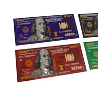 Faux billets de banque réalistes en or noir de 100 dollars USD, billets de banque américains en feuille d'or, fournitures pour fêtes et événements