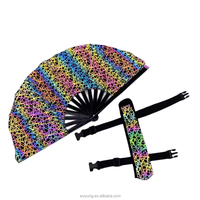 Support de ventilateur 13 pouces Pride Outfits Rave Accessoires Flash Réfléchissant Hand Fan Holster