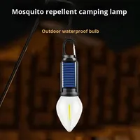 Lámpara Solar de Tungsteno, Luz de Camping Recargable, Luz LED Retro para Tienda de Campaña, Bombilla de Emergencia Impermeable para Exteriores y Hogar