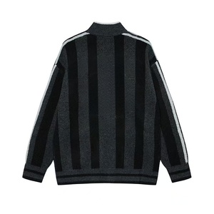 Hot Bán Cổ Điển Dây Kéo Tùy Chỉnh Áo Len Lông Cừu Chất Lượng Cao Đường Phố Mặc Lỏng Áo Len Cổ Điển Hip Hop Cho Người Đàn Ông - Product Image 4