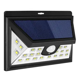 24 LED Solar Light PIR Motion Sensor lampada solare per esterni IP65 applique da parete impermeabile lampione stradale da giardino alimentato a luce solare solare