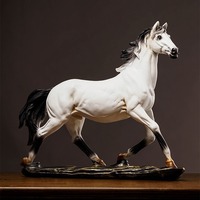 Nouvelle figurine de cheval en résine de style chinois, décoration de bureau de luxe légère, 'Les chevaux portent le succès'
