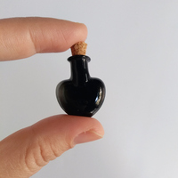 Coloré Mini mignon coeur en forme de bricolage à la main souhaitant flacons décoration de la maison stockage bouteille collier pendentif bouché bouteille en verre