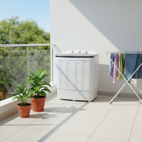 Twin Tub Semi-Automatic Washing Machine Small Double Barrel Washer Dryer Integrated Home Appliance Bulk Supply