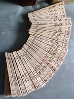 Éventail en bois de 23 cm de bonne qualité avec logo gravé personnalisé, idéal pour les anniversaires, les fêtes de bébé, la décoration, les cadeaux en gros pour les invités