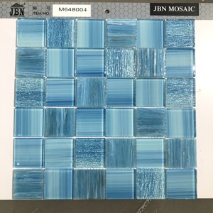 Màu xanh đậm màu hồ bơi pha lê thủy tinh khảm gạch lát sàn - Product Image 3