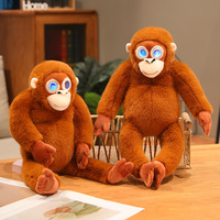 Poupée singe électrique intelligente IA, super douce, en peluche, rembourrée de coton PP, éducative, avec fonctions de conversation, rechargeable par USB, cadeau