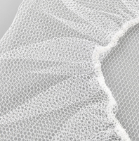 Filets à cheveux jetables en nylon avec bord élastique Filet à cheveux en nid d'abeille en nylon pour service alimentaire