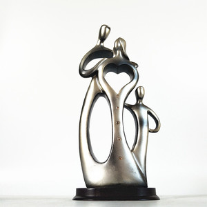 Escultura Familiar <span class=keywords><strong>de</strong></span> 3 Personas, Estatua Abstracta <span class=keywords><strong>de</strong></span> Resina, Figura <span class=keywords><strong>de</strong></span> Padres e Hijo, Arte - Product Image 6