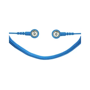 魏丁格优质防护ESD螺旋电缆1莫姆蓝色2.4米，带10/10毫米按钮