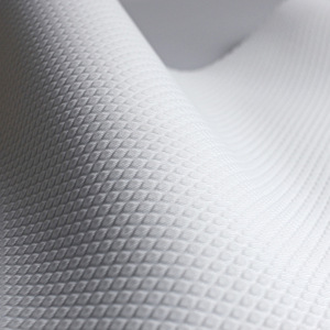 Recycled Tarpaulin <b>Fabric</b> <b>Medium</b> Weight Embossed PVC Coated Woven 100% Polyester Eco-Friendly Apparel Sportswear - Product Image 3