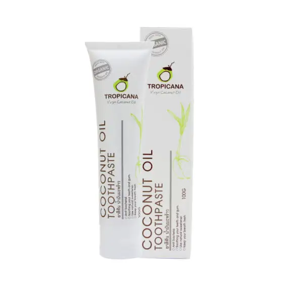Тропикана кокосовое масло зубная паста для здоровой жевательной резинки (Non SLS/SLES) 100 г натуральная и умная зубная паста из экстрактов трав