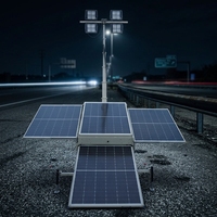 Tour d'éclairage solaire LED portable à forte puissance, très demandée