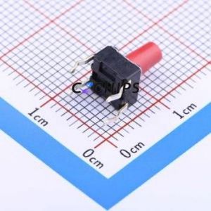 SKHHBSA010 Tactile Switch Through hole Component (THT)-4P,6x6mm Switch Single Pole Single Throw Round Button Through Hole 6mm - Product Image 2