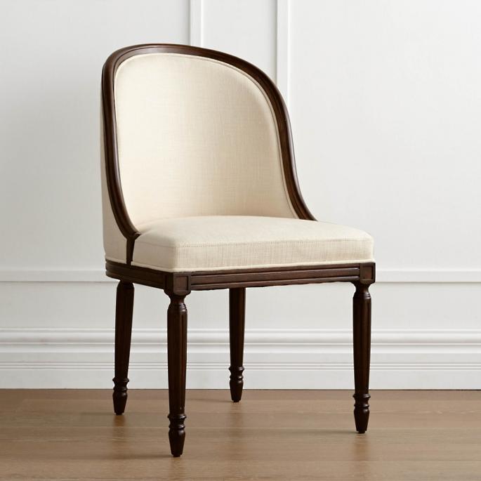 Modern  fabric chair  with solid wood four Legs for dinning chair