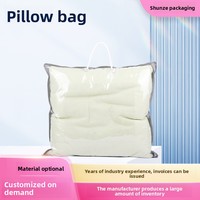 Sac à fermeture éclair transparent non tissé pour oreiller, textile de maison, couvre-lit d'été, housse de couette, drap de lit, emballage imprimé offset