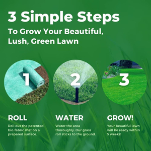 Growtrax biodégradable 50 pieds carrés rouleau <span class=keywords><strong>de</strong></span> fixation rapide année tapis d'herbe verte pour le <span class=keywords><strong>jardin</strong></span> chien patchs ombre juste pots <span class=keywords><strong>de</strong></span> fleurs jardinières - Product Image 4