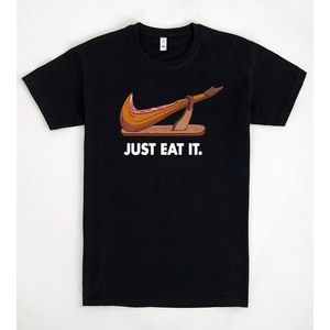 T-shirt Just Eat IT nera con grafica promozionale - Product Image 1