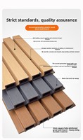 Panneau rainuré en bois-plastique ignifuge, imperméable, anti-moisissure, anti-corrosion, personnalisé pour la vente en gros, idéal pour les villas et le commerce