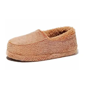 OEM Full Customized Simple Style Ladies Memory Foam Faux Fur Slipper Knitted Fleece Super Soft Indoor Home Womenslippers