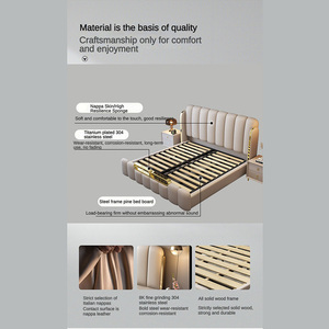 Giường ngủ cỡ <span class=keywords><strong>King</strong></span> bằng da nâu cao cấp, thiết kế sang trọng, giá sỉ, đặt làm theo yêu cầu, thoải mái, dành cho nữ - Product Image 5