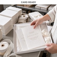 Carte de remerciement de mariage gaufrée, impression typographique, carte de vœux personnalisée pour cadeau du marié et de la mariée, faible MOQ