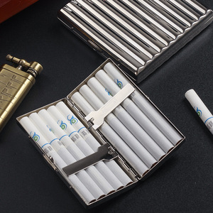 Étui à cigarettes en cuivre en gros avec fente pour cartes ondulées, porte-cigarettes portable pour 10/12/16/20 cigarettes - Product Image 5