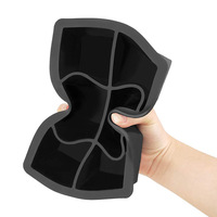Moule à glaçons carré noir réutilisable en silicone pour la cuisine, le bar, le congélateur, les boissons, le whisky, le vin