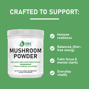 Hot Sale Mushroom Powder Balanced Jitter Free Energy Calm Focusmental Clarity Focus Immune Lifestyle Natural Energy Powder - Product Image 4