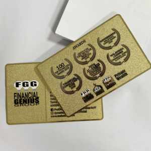 CLF Customized High-End Metal Mirror Gold Stainless Steel Business Card Concave Digital Printing Film <b>Lamination</b> Peel Resistant - Product Image 5