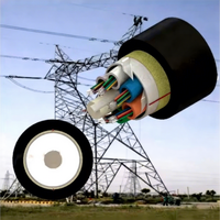 Cable de Fibra Óptica Aérea para Exteriores ADSS, Material PE FRP para Líneas Eléctricas y Redes FTTX, hasta 288 Núcleos