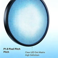 Nouvel écran LED circulaire P1.8 de petite taille, 25 cm, 32 cm, 40 cm, 60 cm, écran LED circulaire, mur vidéo LED pour la décoration des magasins de détail