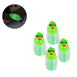 Glow In Dark Duck Valve <b>Caps</b> <b>For</b> <b>Car</b> Tire Green Yellow Screw On Type Auto <b>Dust</b> <b>Cap</b> - Product Image 5