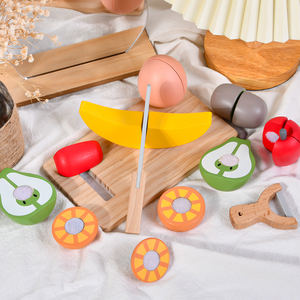 Ensemble de jouets <span class=keywords><strong>en</strong></span> <span class=keywords><strong>bois</strong></span> pour la préparation des aliments pour les tout-petits, ensemble de fruits à découper pour enfants, accessoires de <span class=keywords><strong>cuisine</strong></span> pour jeux d'imitation pour garçons et filles - Product Image 5