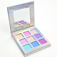 Palette de fards à paupières en carton personnalisée avec neuf couleurs, choisissez vos propres couleurs, fards à paupières en marque privée