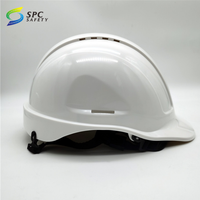 Casque de sécurité de travail HDPE blanc ventilé haute visibilité réfléchissant de nuit de haute qualité