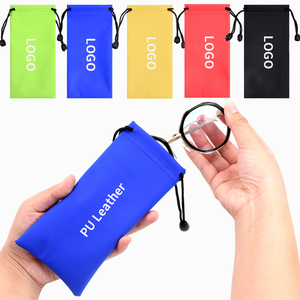 Bán Hot OEM biểu tượng tùy chỉnh quà tặng chương trình khuyến mãi PU da 9*18 cm Ống kính Pouch Chất lượng cao bền dây kéo kính Pouch - Product Image 1