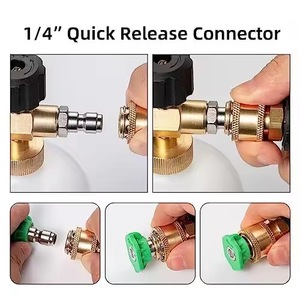 Kangpunuo QXQ-21 Autowaschset Doppelkanal Hochdruck-Kupfer-Waschsprühpistole Schaumkanone 10m Sprühweite - Product Image 5
