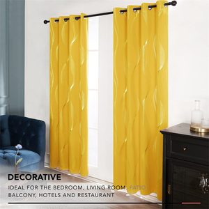 Moderno nordico giallo geometrico stampato tenda oscurante panno <span class=keywords><strong>soggiorno</strong></span> camera da letto <span class=keywords><strong>tende</strong></span> per finestre in poliestere - Product Image 4