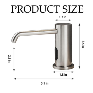 Distributeur automatique de savon mousse sans contact en or brossé moderne pour salle de bain avec construction métallique - Product Image 2