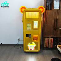Distributeur automatique de pop-corn en forme d'ours FunTime, fonctionnant avec des pièces et des cartes, unité de distribution de snacks