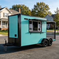 Remorque alimentaire entièrement équipée de 13 pieds en acier inoxydable, cuisine mobile certifiée DOT CE, remorque de concession pour hot-dogs et restauration rapide