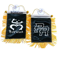 Mini bannière noire de Boricua, drapeau de bali, accessoires de voiture pour la maison