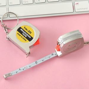 Cadeau promotionnel Mini règle <span class=keywords><strong>de</strong></span> poche 1m 3ft Porte-clés en acier inoxydable Ruban à mesurer rétractable en métal Outils Ruban à mesurer Porte-clés - Product Image 1