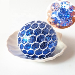 <b>Power</b> New Glitter Squishy Balls Colorful Anti-Stress Squeeze Grape TPR Sensory Toys Sewn <b>Mesh</b> Relieve Anxiety Calming - Product Image 6