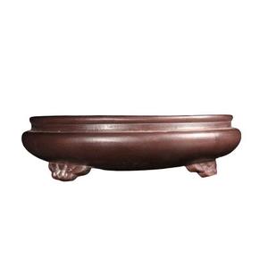Pot de fleurs en argile violette fait main, style chinois traditionnel, jardinière ronde pour décoration intérieure - Product Image 5