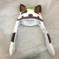 Chapeau en peluche Arataki Itto Sayu Venti pour cosplay, avec oreilles de lapin mobiles à air comprimé, décorations de pattes, chapeau d'elfe pour enfants