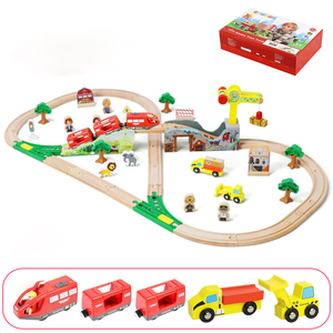 <span class=keywords><strong>2025</strong></span> New Montessori Đa-Chức năng bằng gỗ Train theo dõi giáo dục đồ chơi cho bé trai vui vẻ và thú vị chơi các tính năng Quà Tặng - Product Image 4