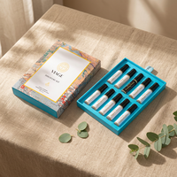 Boîte de découverte de parfums cosmétiques de luxe personnalisée réutilisable avec tiroir coulissant, emballage en matériaux recyclés, insert en EVA, huile essentielle