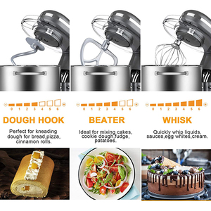 Landwee 1000W Electric Home Mixer OEM Flour Dough <strong>Blenders</strong> and <strong>Pastry</strong> Stand Cake Spiral for Food Preparation - Product Image 5